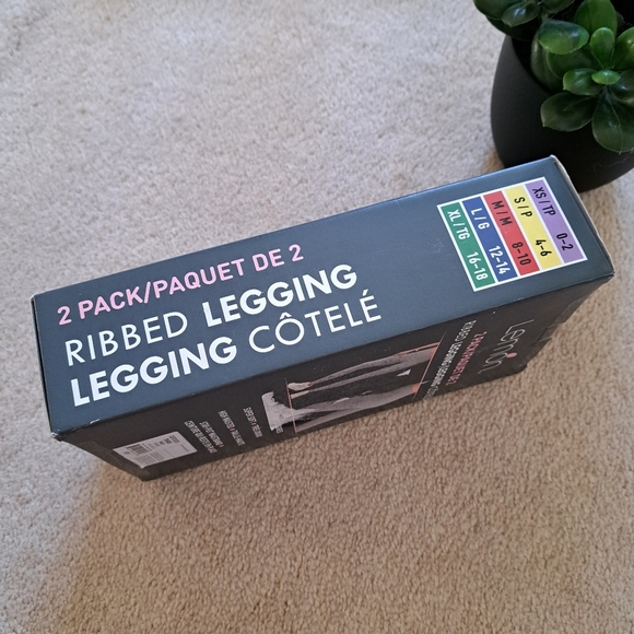 Lemon Ribbed Leggings 2-Pack Women's Size Small Black New In Box - Picture 10 of 11